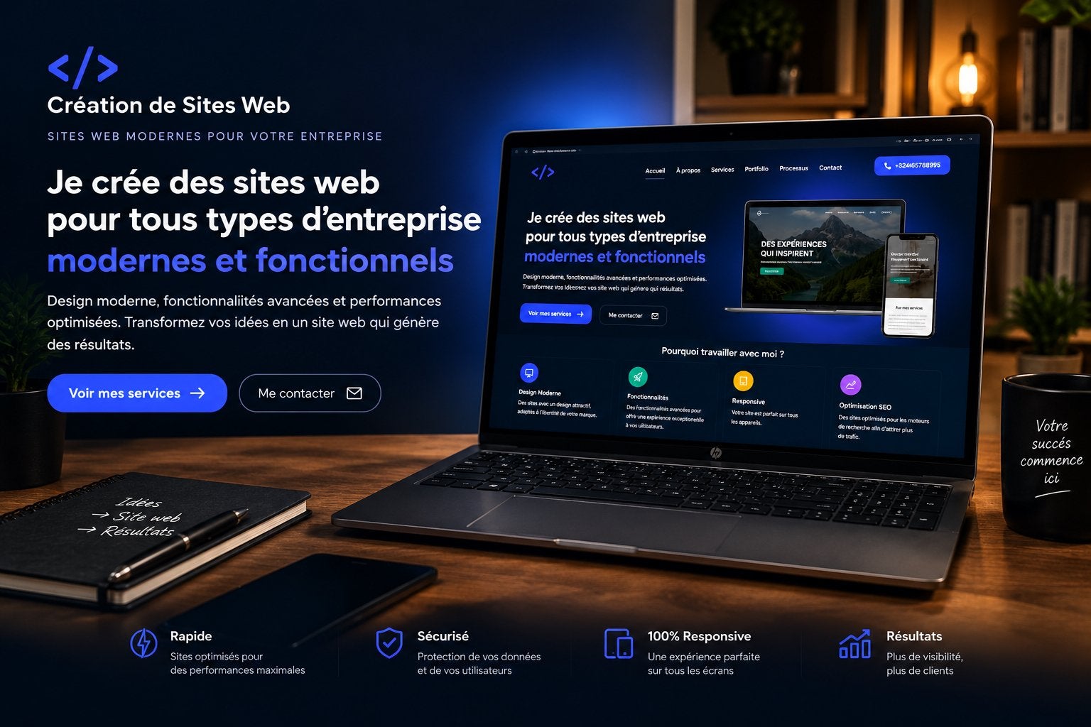 Je crée des sites web modernes, Enlèvement