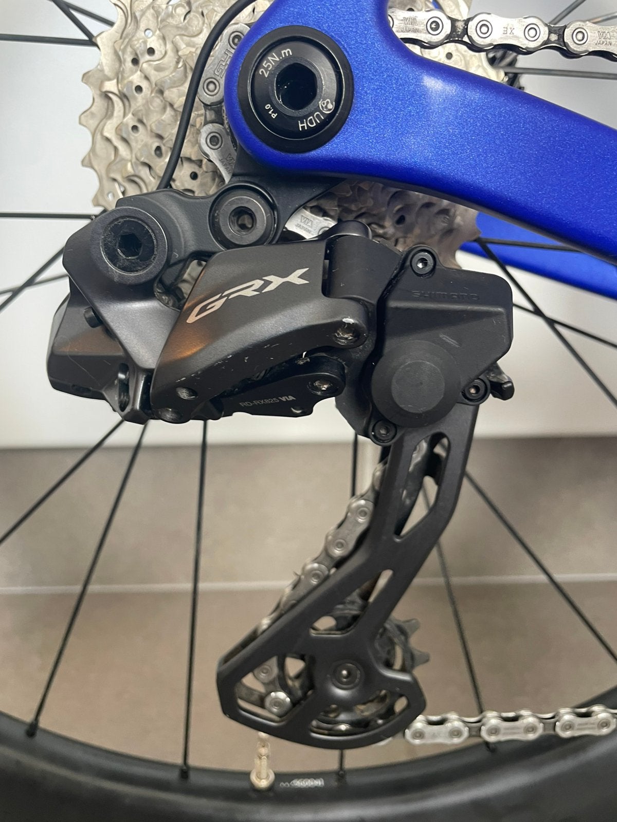 Groepset shimano GRX825 di2 2*12speed -  uit nieuwe fiets, Fietsen en Brommers, Ophalen of Verzenden, Zo goed als nieuw