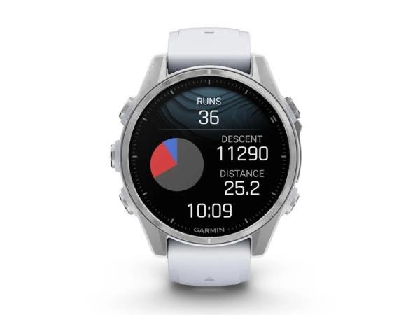 Garmin Fenix 8 43 mm AMOLED smartwatch (Stone White) NIEUW, Bijoux, Sacs & Beauté, Montres de sport, Neuf, Blanc, Distance, Bandage calorique