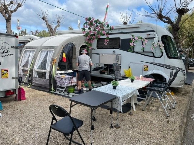 Opblaasbare voortent motorhome, Caravans en Kamperen, Ophalen, Gebruikt