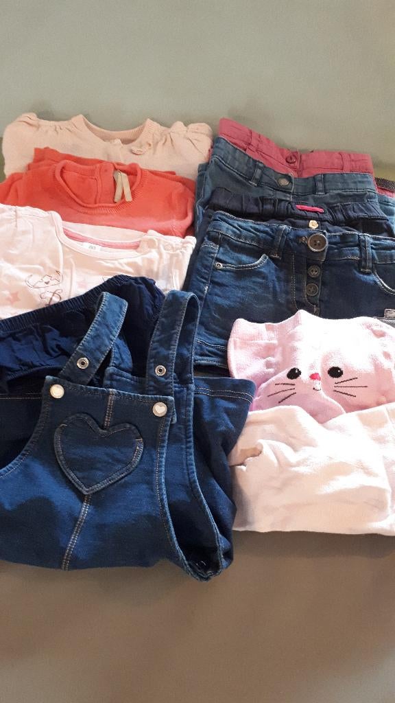 pakket 11 stuks kleding meisje maat 80, Kinderen en Baby's, Babykleding | Maat 80, Ophalen of Verzenden, Gebruikt, Meisje