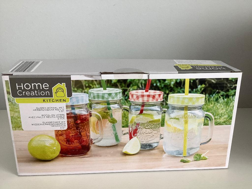 Glazen drink bokalen, Huis en Inrichting, Ophalen, Glas of Glazen, Nieuw, Glas