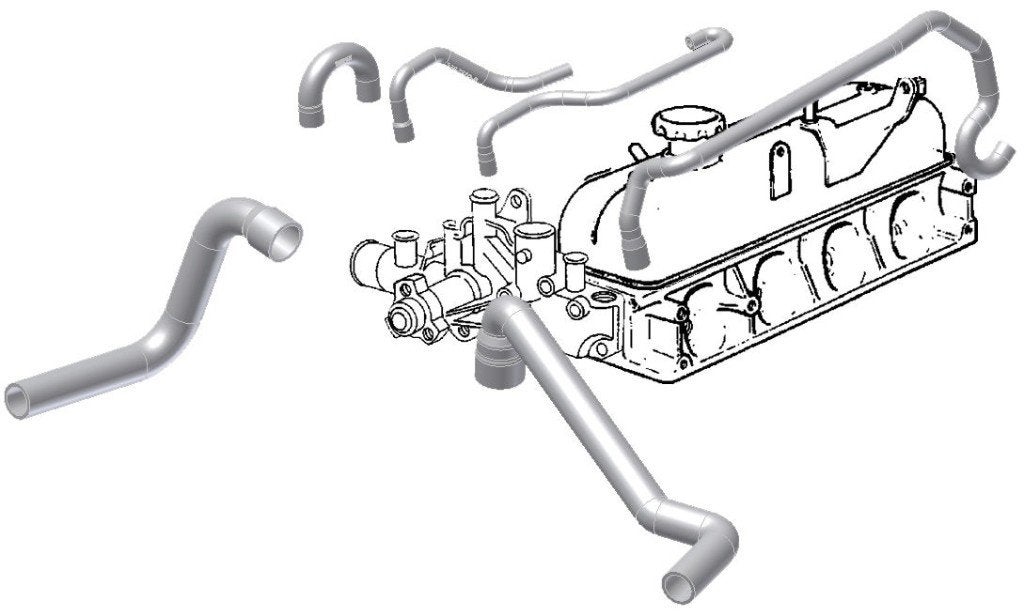 Nieuw: Bovenste koelwaterslang / radiatorslang Volvo 340, Ophalen of Verzenden, Nieuw, Oldtimer onderdelen
