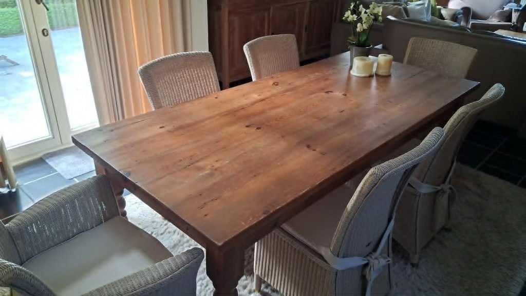 Landelijke grenen eettafel te koop!, Huis en Inrichting, Ophalen, Gebruikt, Grenenhout
