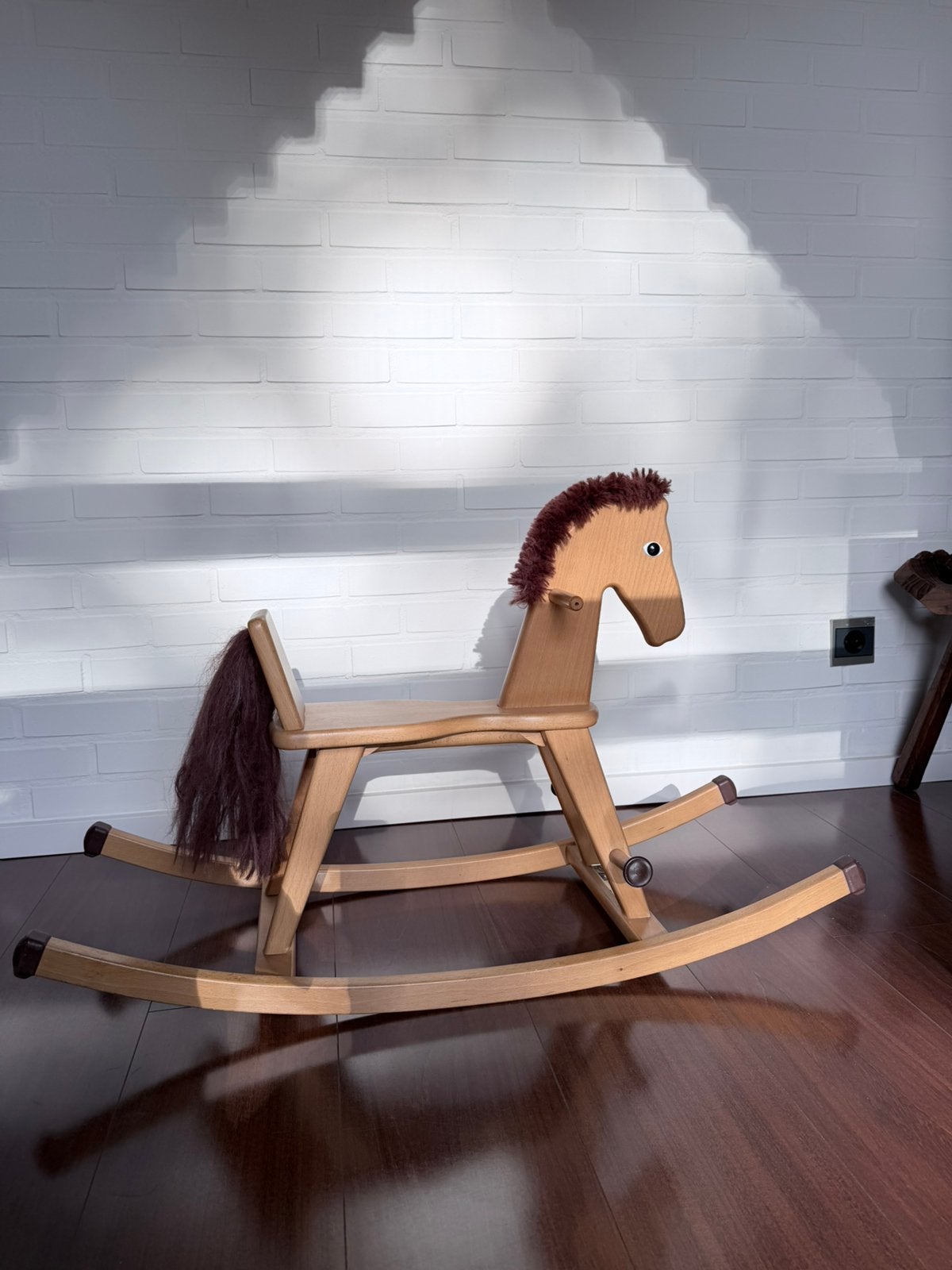 Geuther houten schommelpaard – mooi vintage model, Ophalen, Zo goed als nieuw