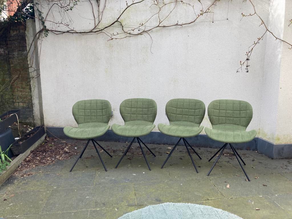 Eetkamer stoelen (merk: zuiver), Huis en Inrichting, Ophalen, Gebruikt, Stof, Vier