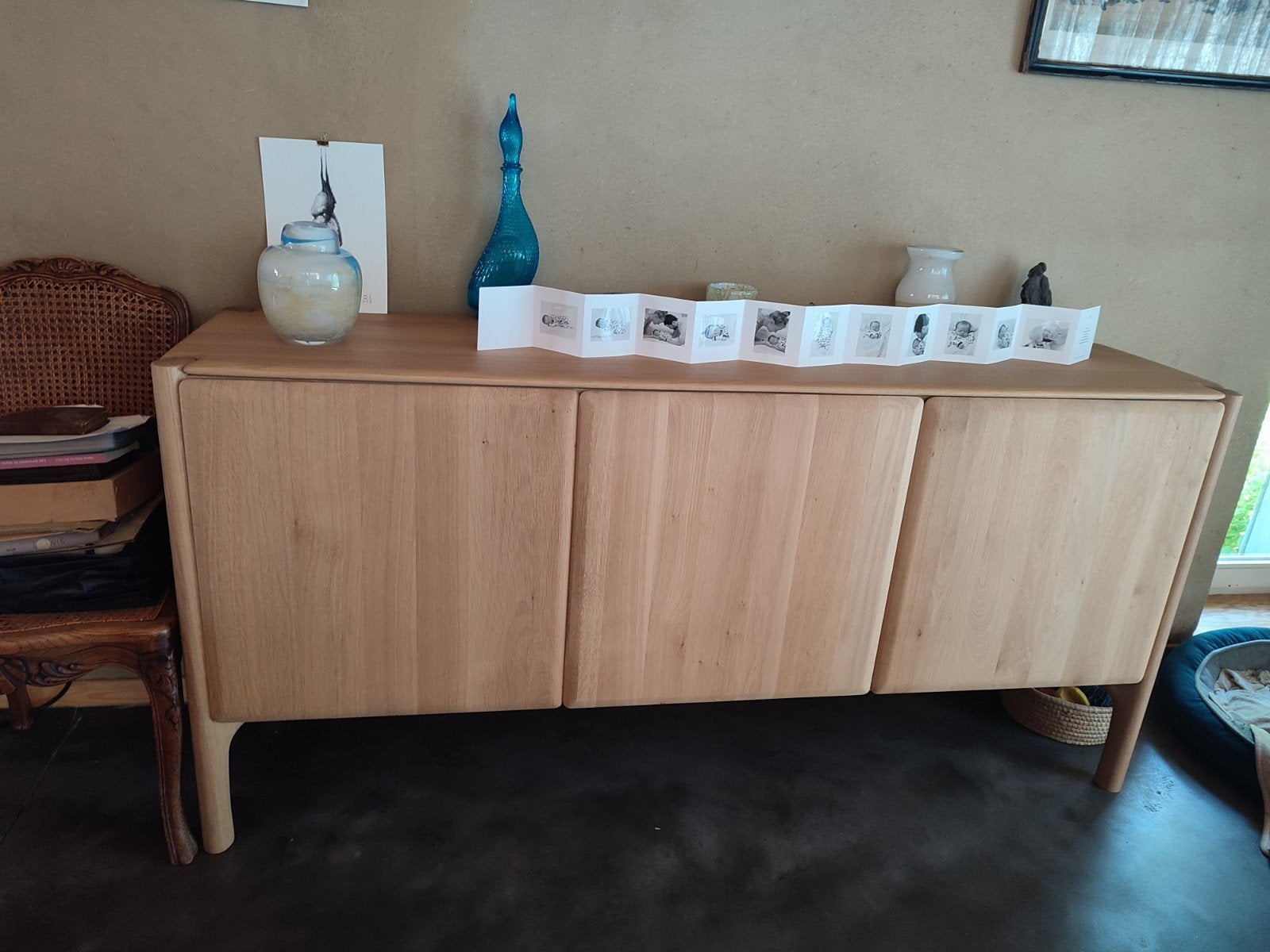 Buffet design chêne massif naturel. Marque Ethnicraft., Chêne