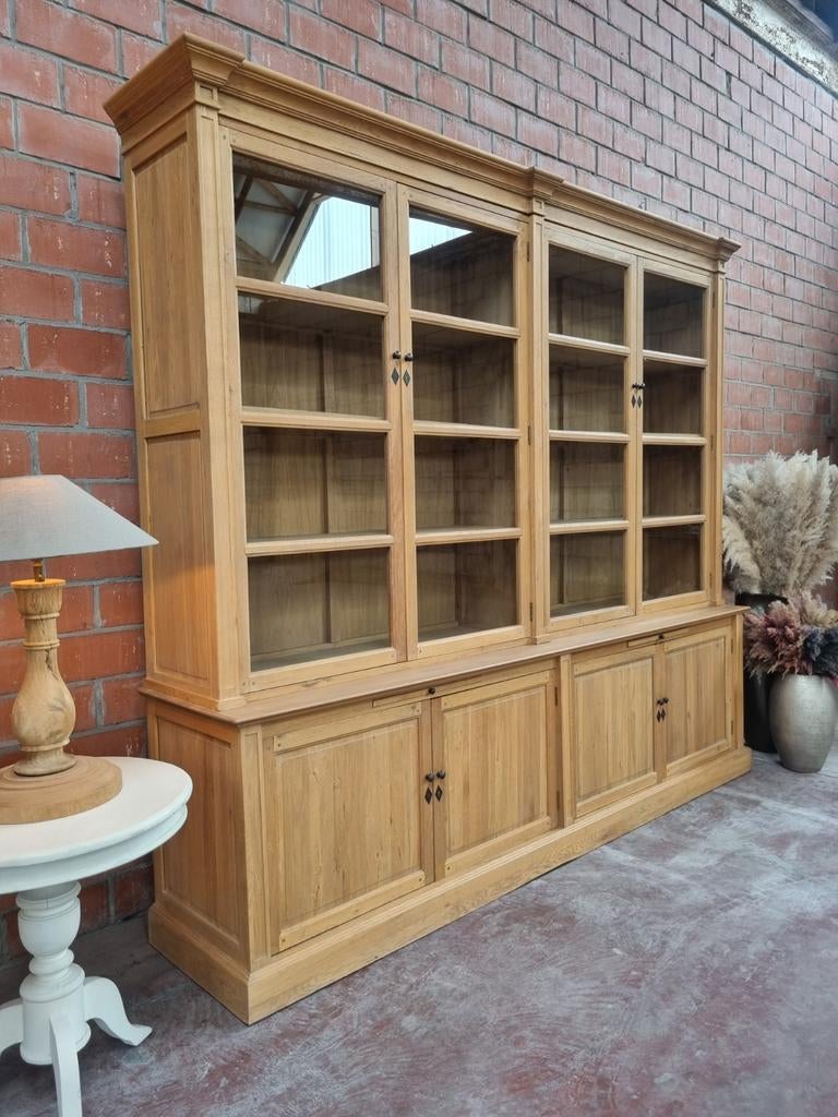 Eiken buffetkast/vitrinekast art:84/26, Huis en Inrichting, Ophalen, 200 cm of meer, Eikenhout, Belgie