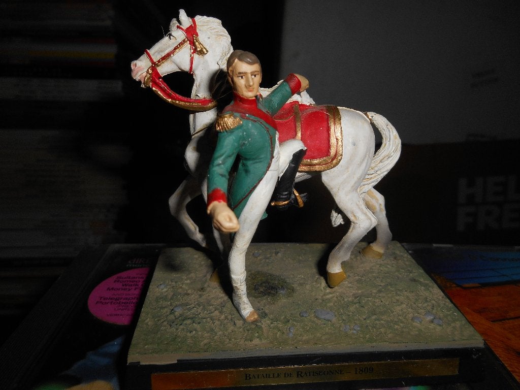 Napoléon figurine en plomb Bataille de Ratisbonne 1809, Collections, Enlèvement ou Envoi