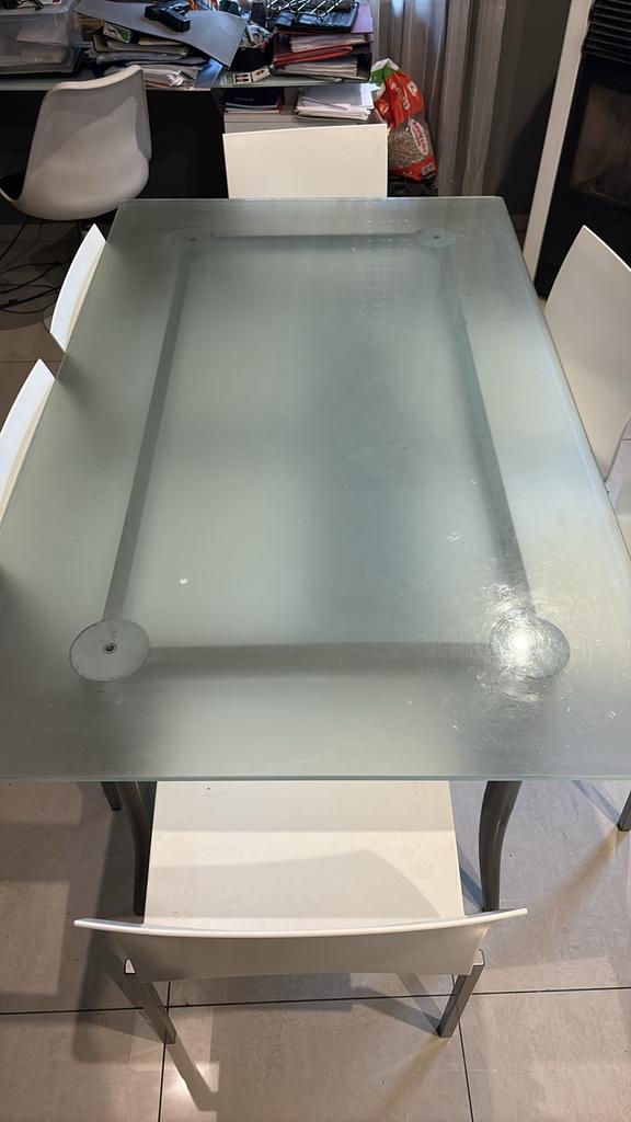 Table avec 6 chaises, Maison & Meubles, Tables | Tables de salon, Comme neuf, Enlèvement