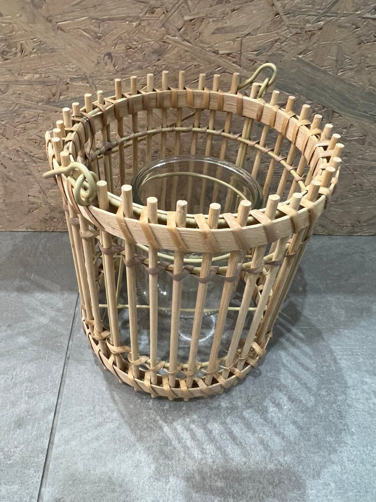 Lantaarn - Bamboo - 18x20cm, Huis en Inrichting, Woonaccessoires | Schalen en Manden, Ophalen, Nieuw