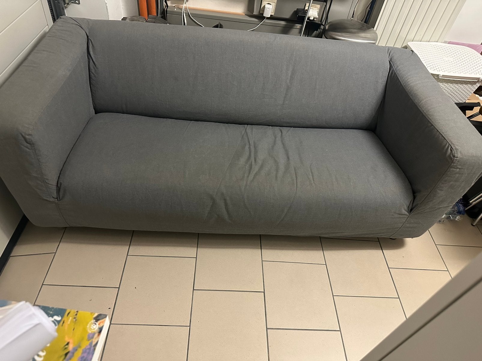 A vendre petit canapé gris en tissu, Enlèvement, Comme neuf
