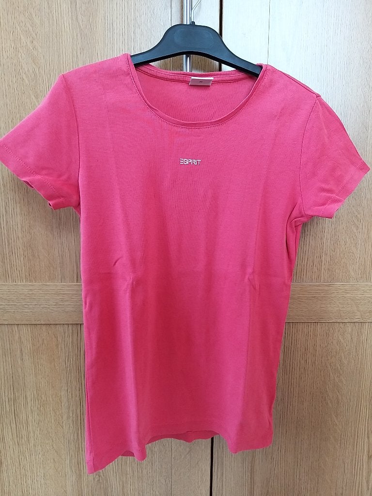 Esprit t-shirt M rouge corail foncé indispensable classique, Rouge, Manches courtes, Taille 38/40 (M), Enlèvement ou Envoi