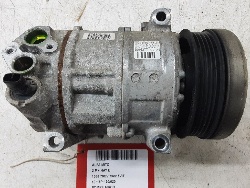 COMPRESSEUR CLIMATISATION Alfa Romeo MiTo (955) (55194880), Mevr. I. Hauben, Utilisé, Alfa Romeo, Rue de l'Espoir 34 34
4030  GRIVEGNÉE, BE