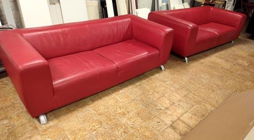 2 sièges rouges, 75 à 100 cm, 200 à 250 cm, Banc droit, Comme neuf