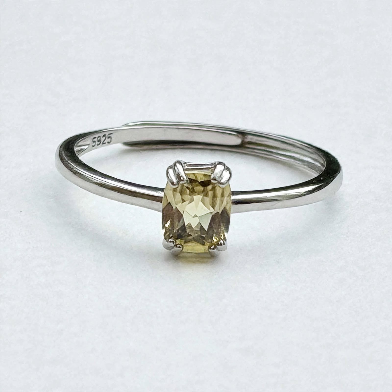 Bague en argent massif 925 avec diaspore de Turquie, Neuf, Jaune, Enlèvement, Argent