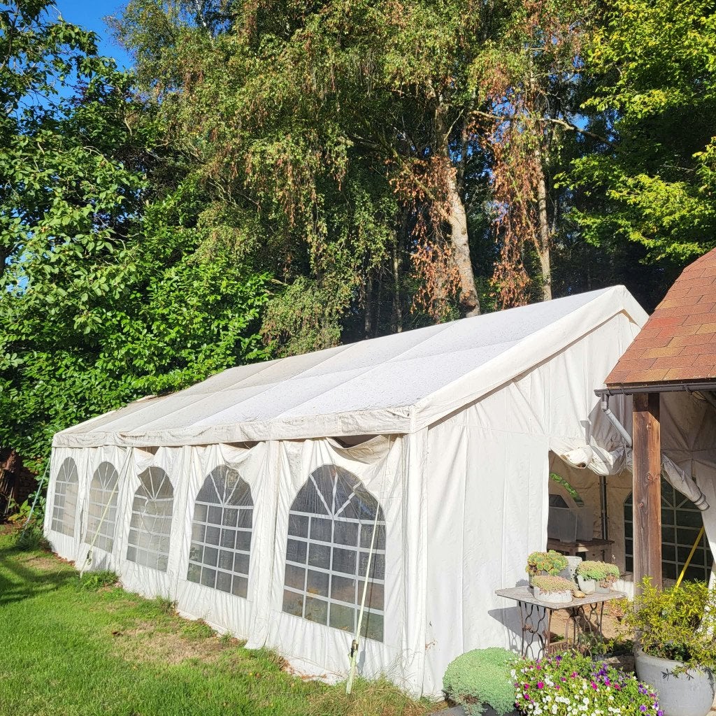 Feesttent 5 x 10 m – professionele kwaliteit, Tuin en Terras, Ophalen, Gebruikt, Partytent, 4 tot 6 meter