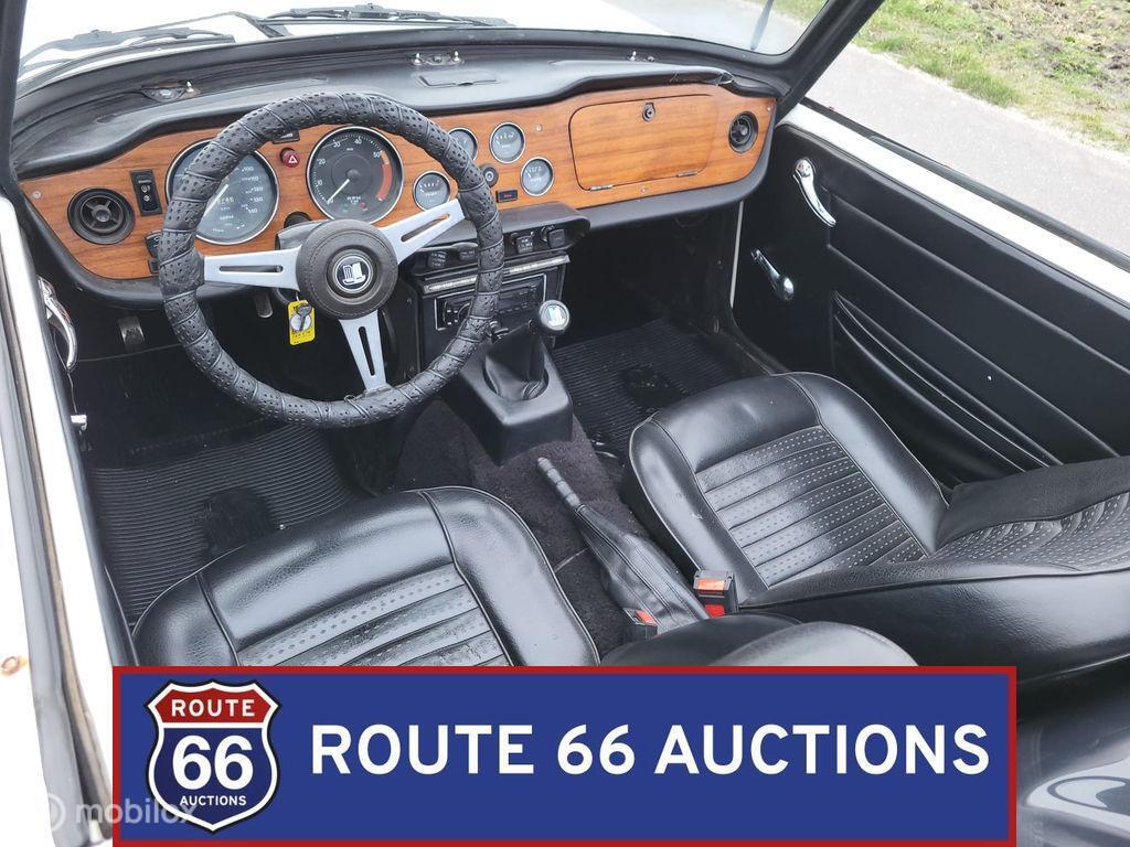 Triumph TR6 | 1973 | Route 66 Auctions, Auto's, Oldtimers, Triumph, Zwart, Bedrijf, Handgeschakeld