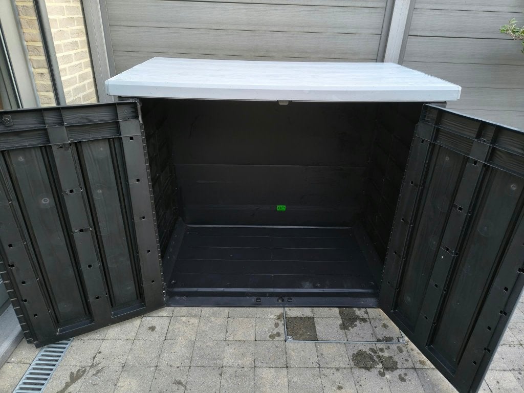 Armoire de jardin pour rangement extérieure -  1 100 litres, Enlèvement, Utilisé, Plastique