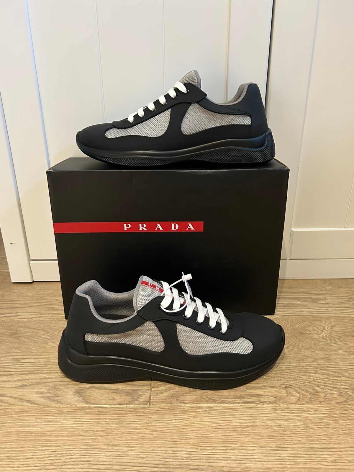 Prada cups matte black, Zwart, Nieuw, Ophalen of Verzenden, Sneakers