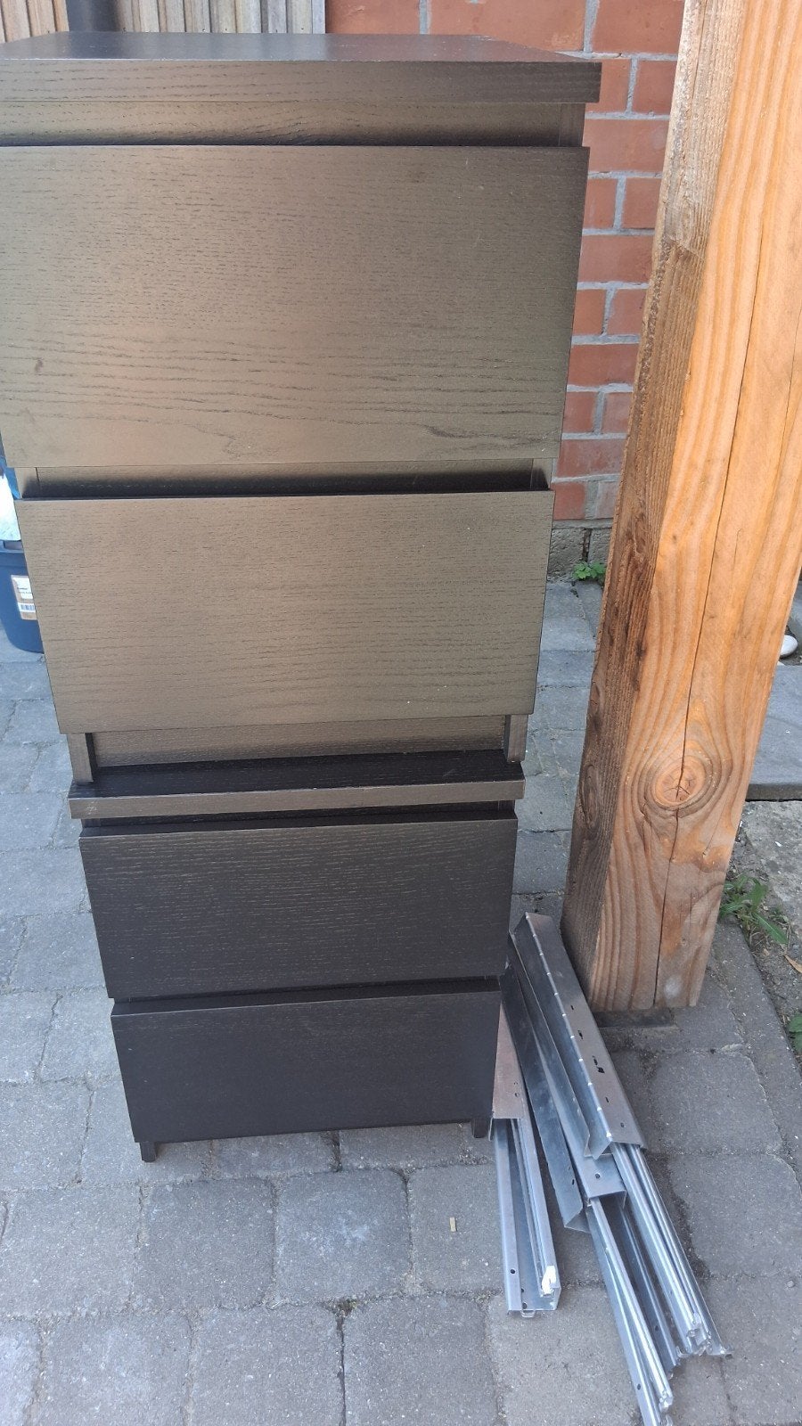 2 malm nachtkastjes, Huis en Inrichting, Ophalen, Gebruikt, Hout