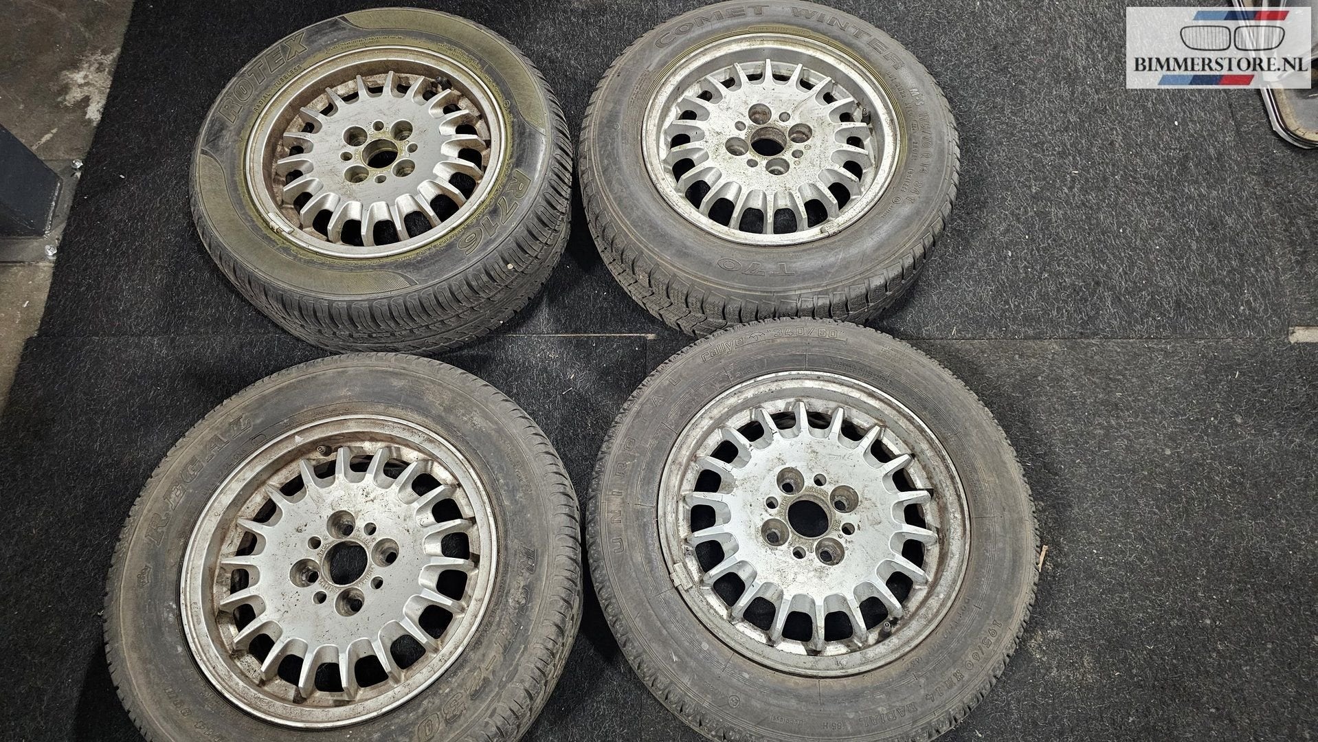 Set Originele velgen kroonkurk BMW 3 serie E30 4X100 ET34 36, Pneus et Jantes, -, -, Enlèvement