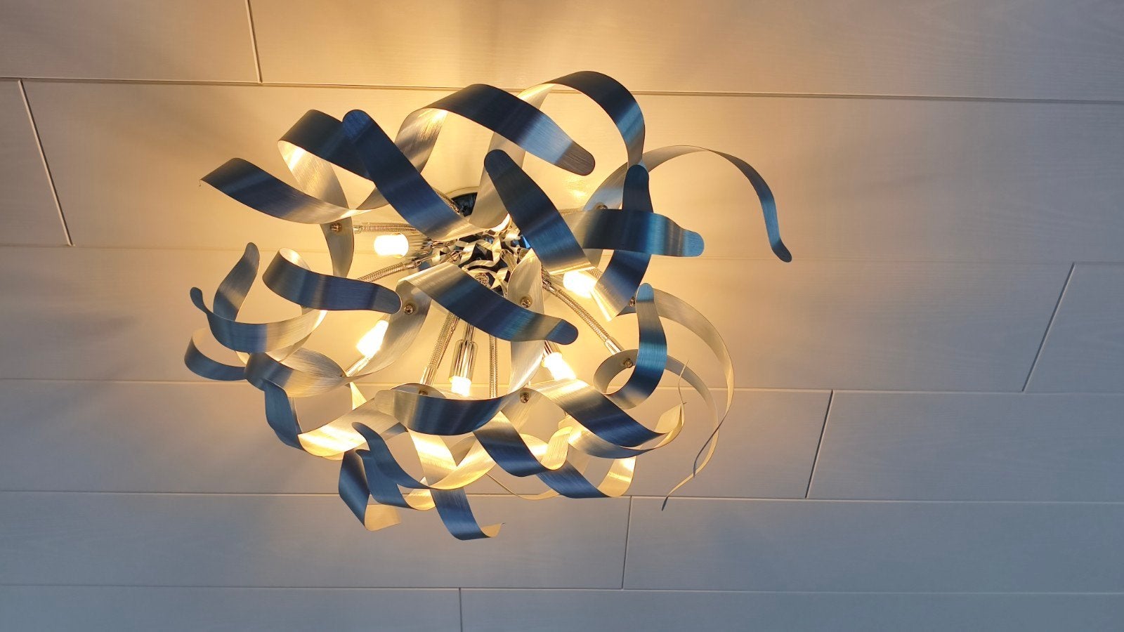Luminaire plafonnier décoratif, Ophalen, Zilver, Design, LED