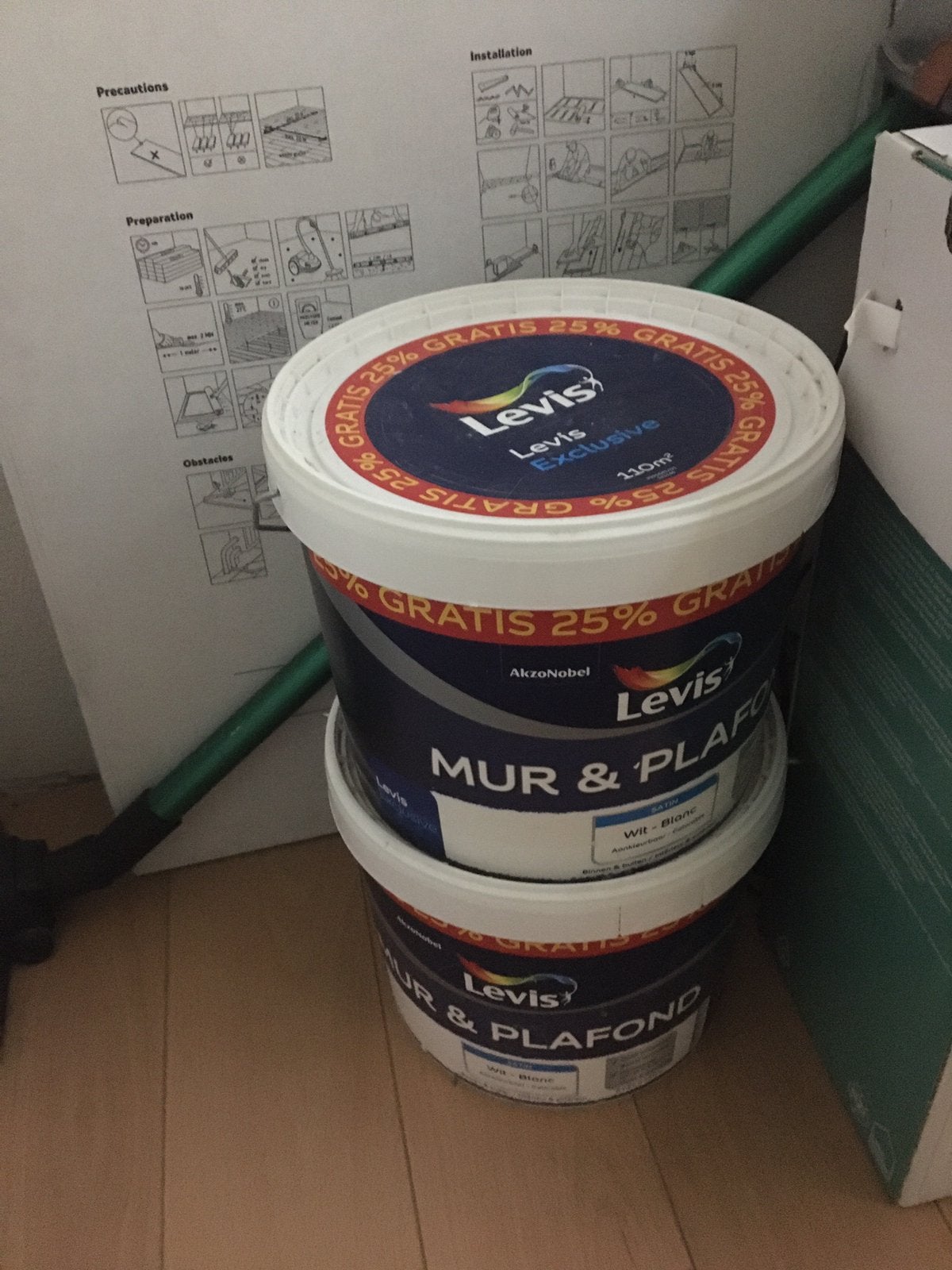 Levis peinture neuf 10L, Comme neuf, Blanc, Peinture