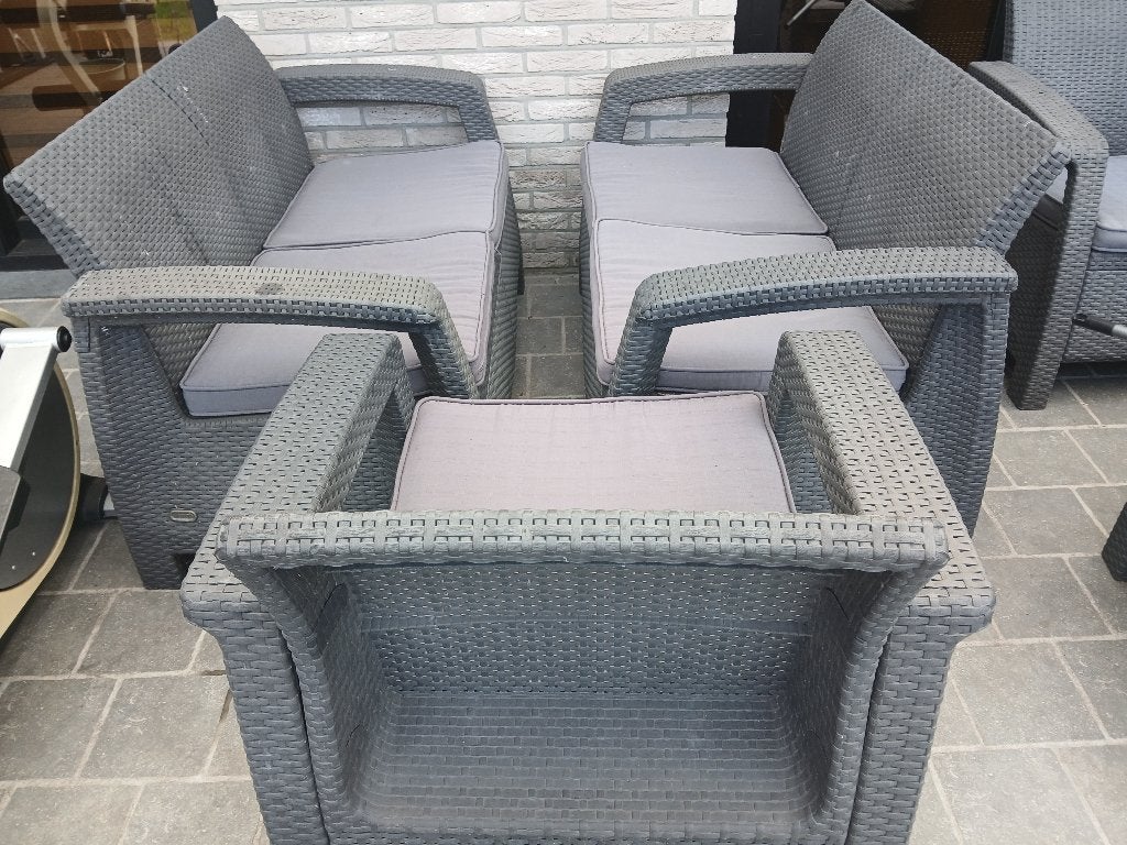 Mobilier de jardin, Rotin, Salons de jardin, Enlèvement, Utilisé