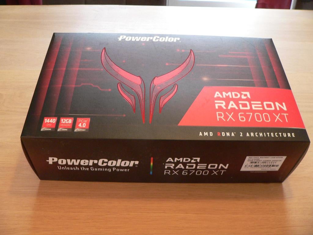 PowerColor Radeon RX 6700XT, AMD, GDDR6, PCI-Express 4, Comme neuf