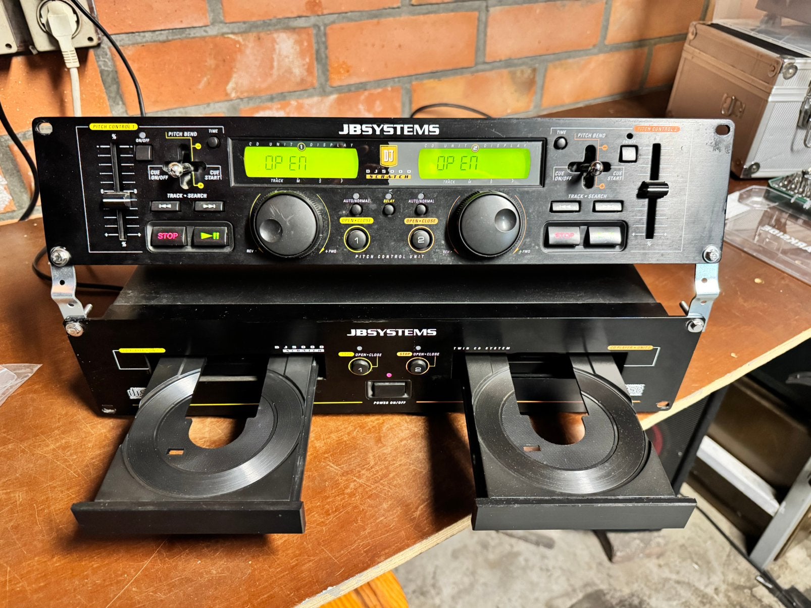 Jb systems pitch control dubbel cd, Audio, Tv en Foto, Cd-spelers, Ophalen, Gebruikt