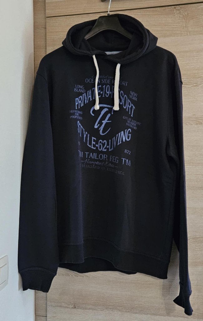 Sweat à capuche TOM TAILOR taille L homme pull, Enlèvement ou Envoi, Tom tailor, Bleu, Taille 52/54 (L)
