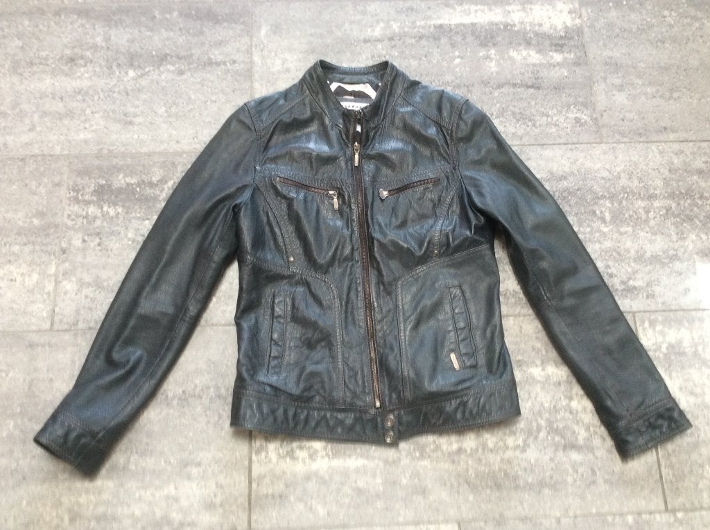 Vest Oakwood leder M, Maat 38/40 (M), Blauw, Ophalen of Verzenden, Zo goed als nieuw