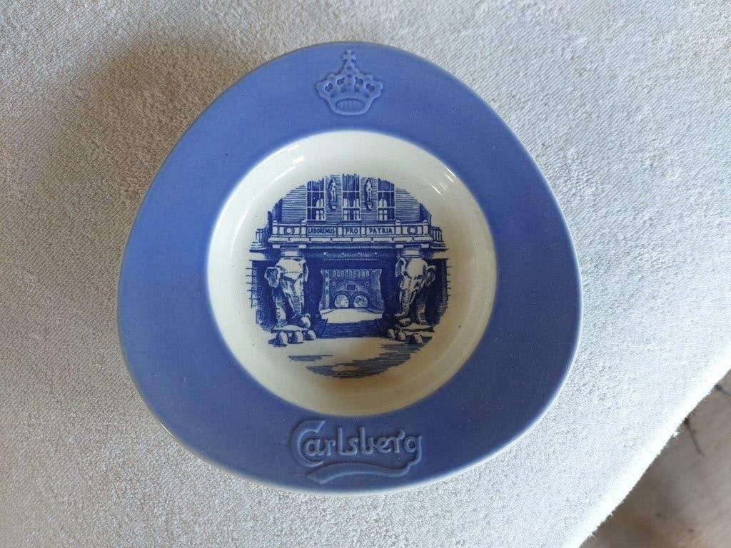 Vintage asbak Carlsberg, Verzamelen, Biermerken, Ophalen of Verzenden, Gebruikt, Reclamebord, Plaat of Schild, Overige merken