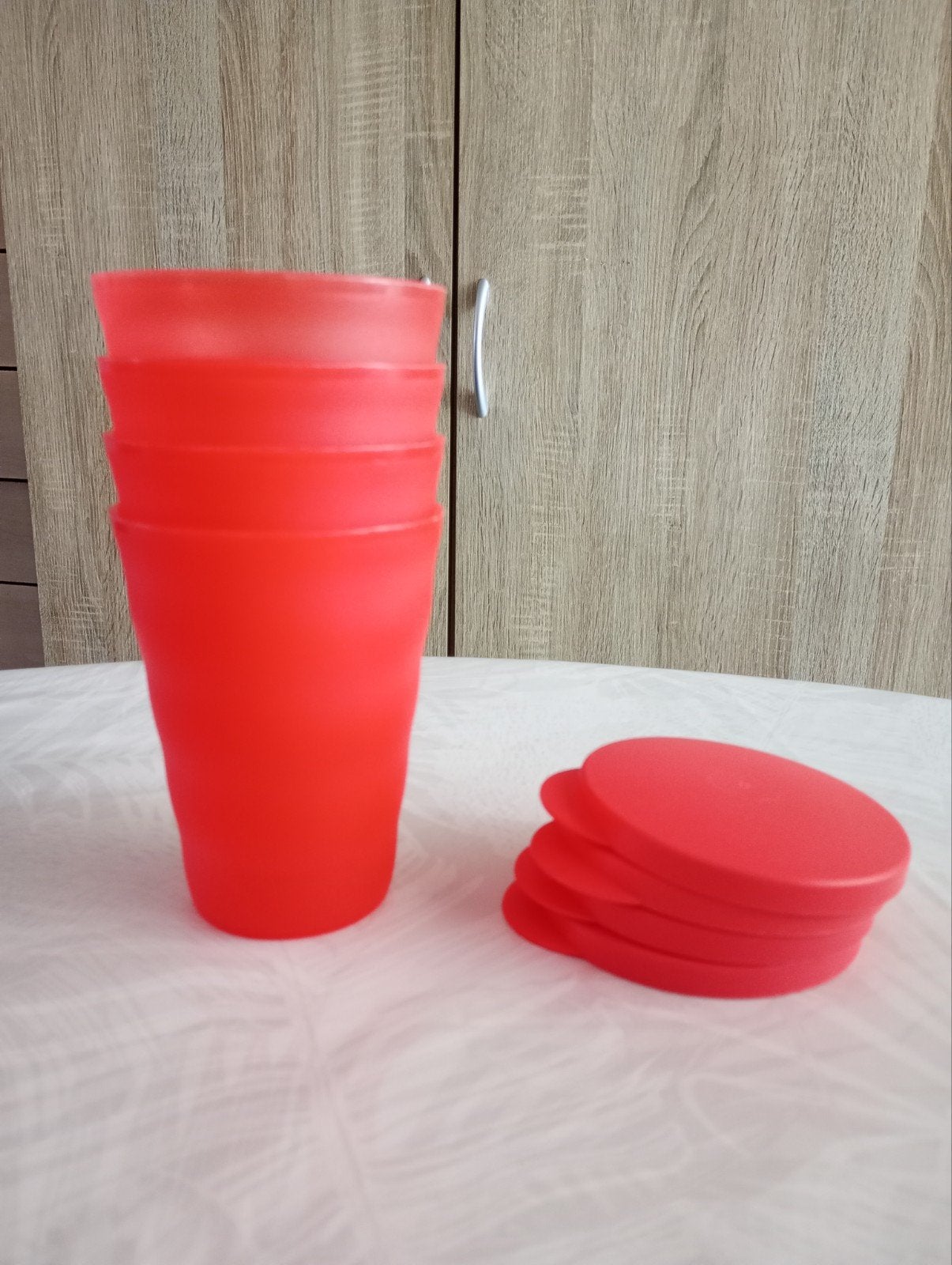 Gobelets avec couvercle Tupperware, Enlèvement ou Envoi, Rouge, Hermétique