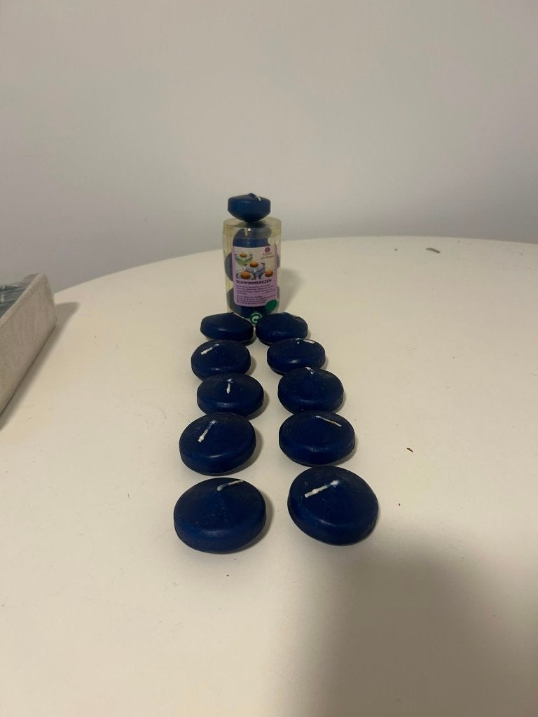 Bougies bleues (19), Enlèvement ou Envoi, Neuf, Bleu, Bougie