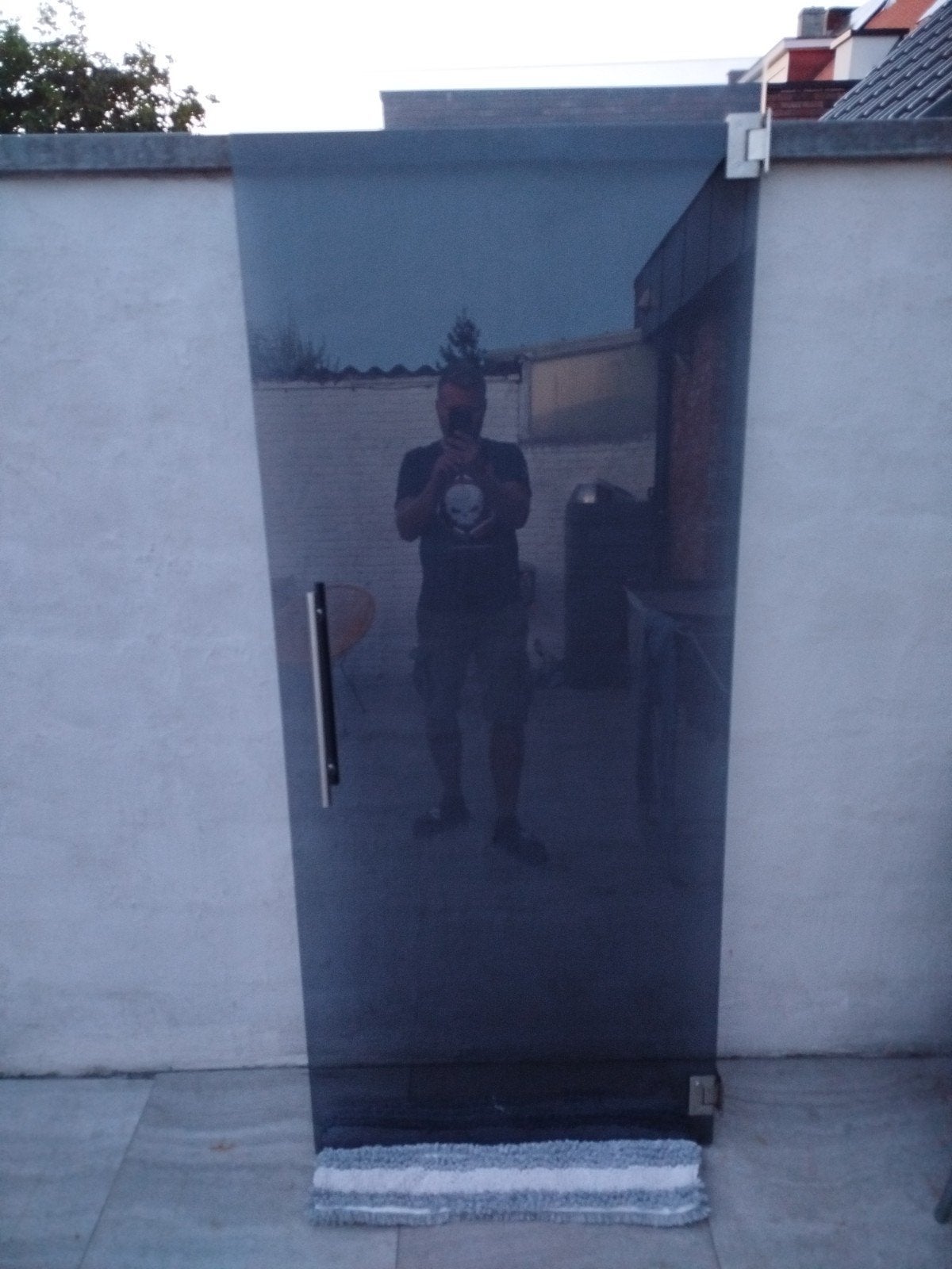 glas deur 200/ 84 cm, Ophalen