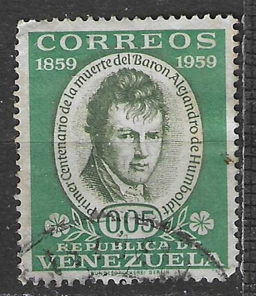Venezuela 1960 - Yvert 597 - Alexander von Humboldt  (ST), Verzenden, Gestempeld