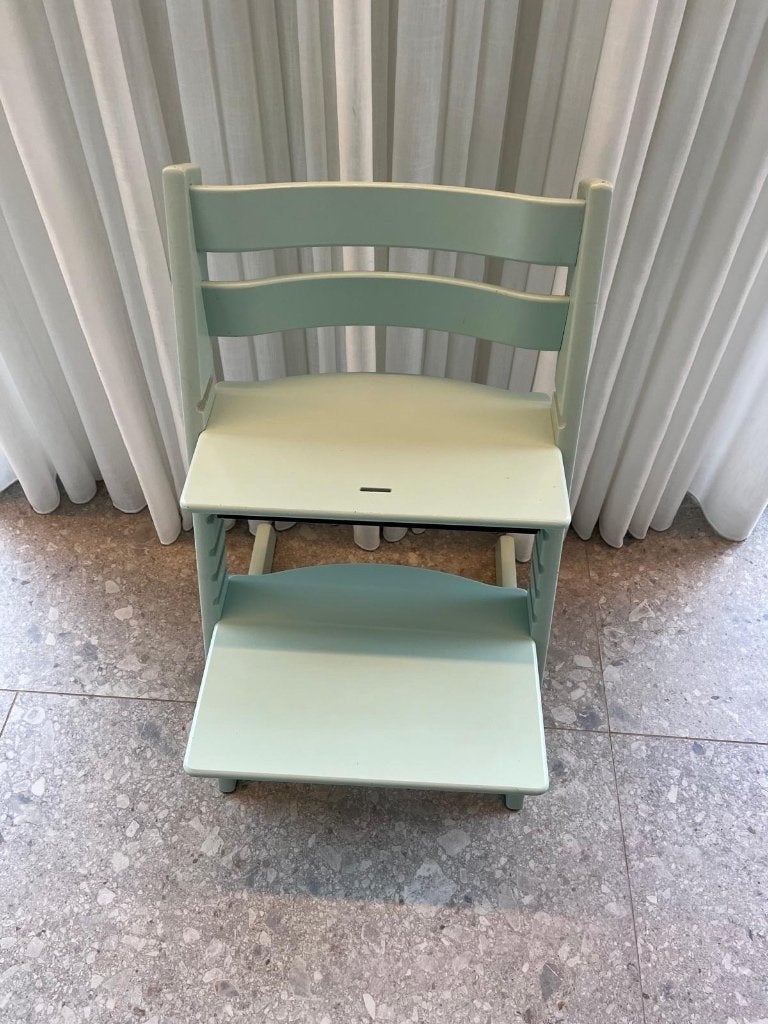 Tripp Trapp stokke Mint Groen, Kinderen en Baby's, Kinderstoelen, Ophalen, Gebruikt, Meegroeistoel, Aanschuifbaar