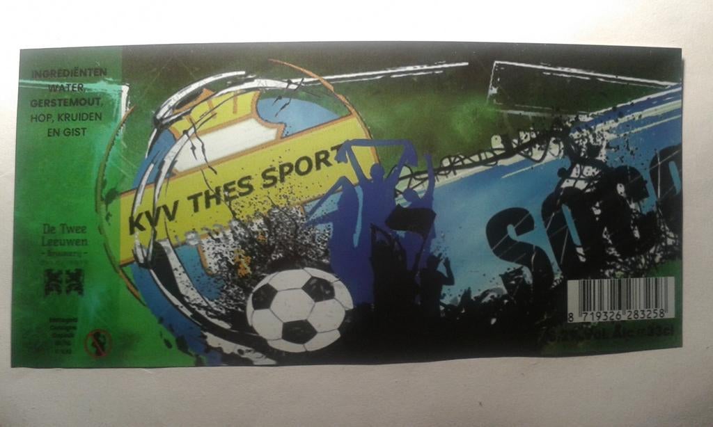 Étiquette de bière KVV THES SPORT (Br. Le Nid), Enlèvement ou Envoi, Neuf
