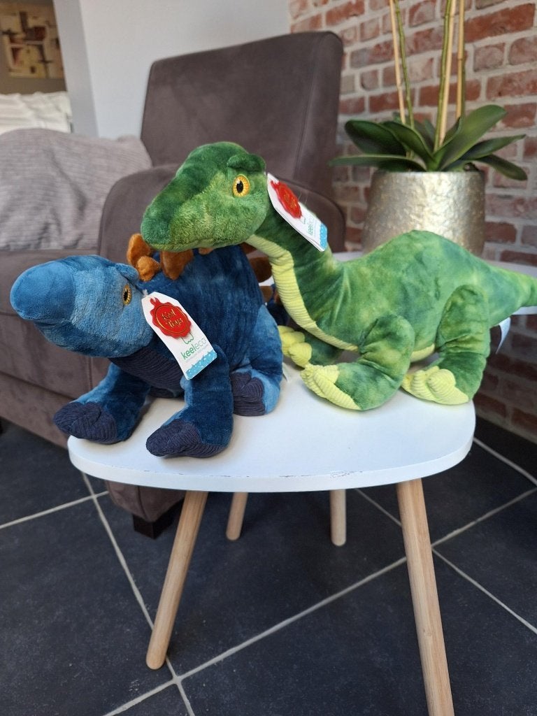 2 Dino knuffels, NIEUW, Enfants & Bébés, Jouets | Peluches, Neuf, Lavable, Enlèvement ou Envoi, Moyen (20 à 80 cm)