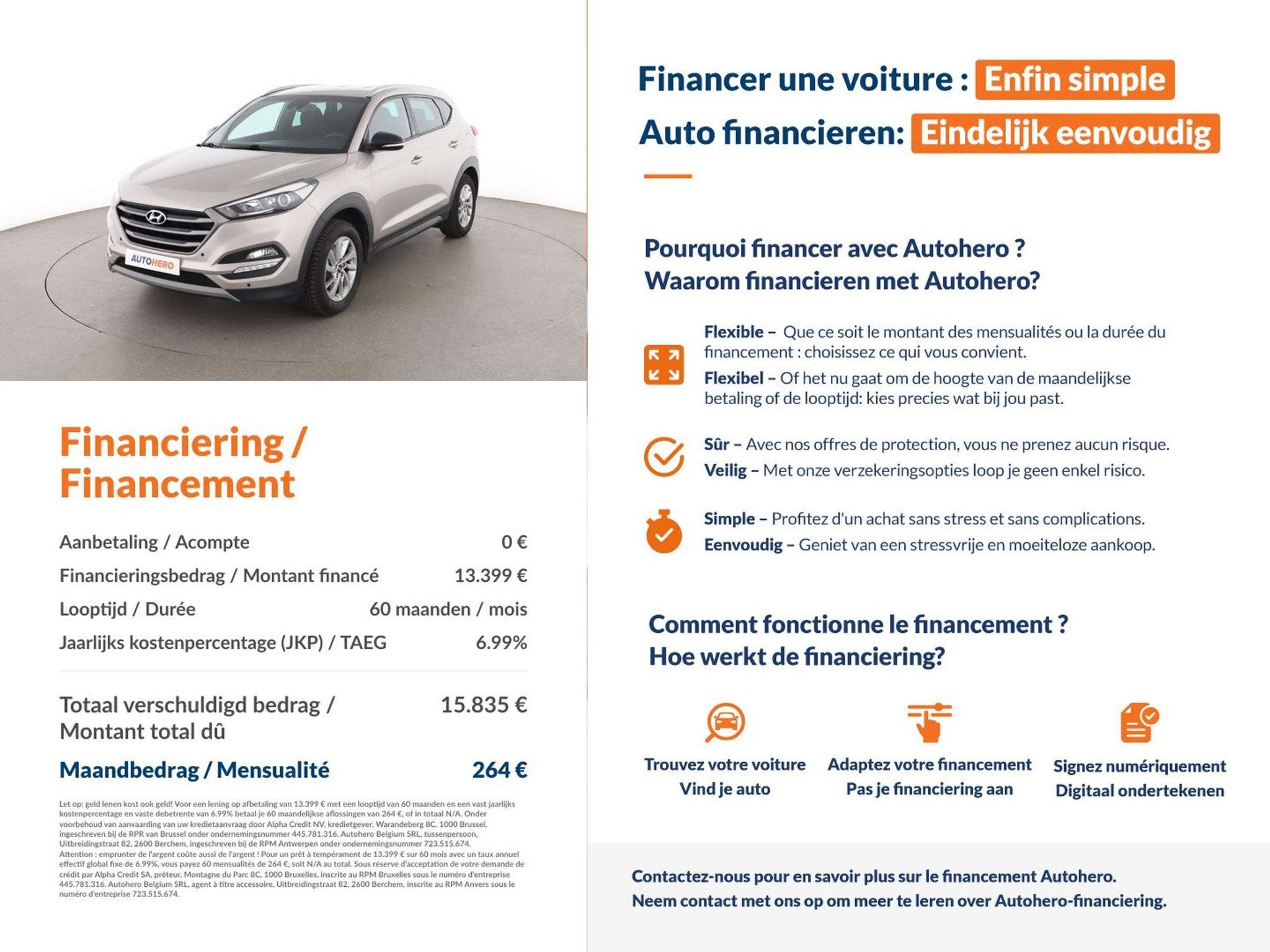 Hyundai Tucson 1.6 Advantage blue 2WD (bj 2018), Auto's, Voorwielaandrijving, Stof, Gebruikt, Wit