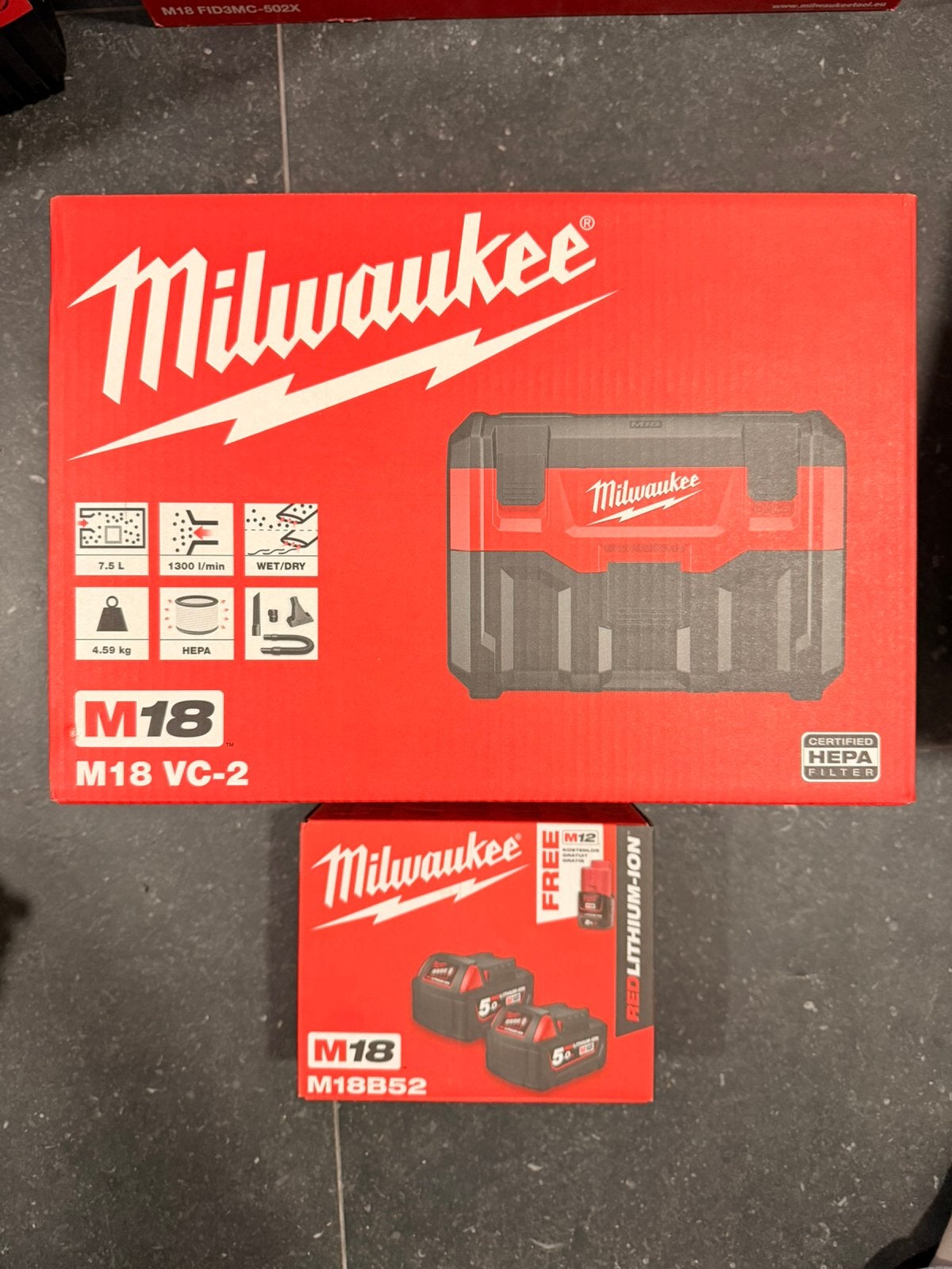 Milwaukee M18 VC-2 – Professionele Accu Nat-/Droogstofzuiger, Doe-het-zelf en Bouw, Ophalen of Verzenden, Nieuw