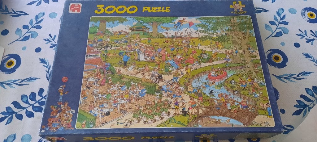 puzzel Jan van Haasteren : 3000 stuks, Enlèvement ou Envoi, Plus de 1 500 pièces, Comme neuf, Puzzle