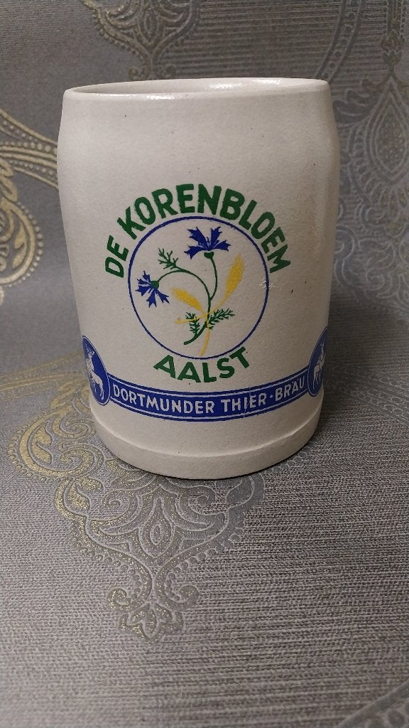 Pot à bière 1/2 litre De Korenbloem Nieuwstraat Alost, Enlèvement ou Envoi, Utilisé, Chope(s)