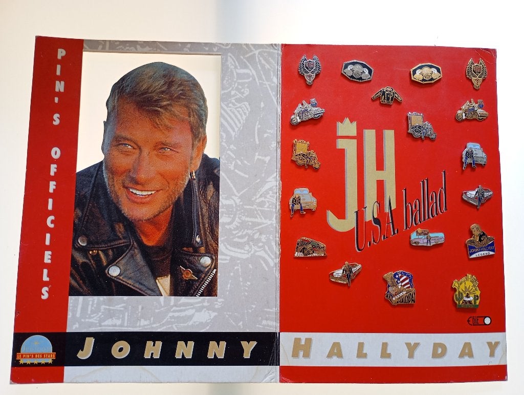 Pin's johnny Hallyday, Collections, Broches, Pins & Badges, Enlèvement ou Envoi, Utilisé, Autres sujets/thèmes, Insigne ou Pin's