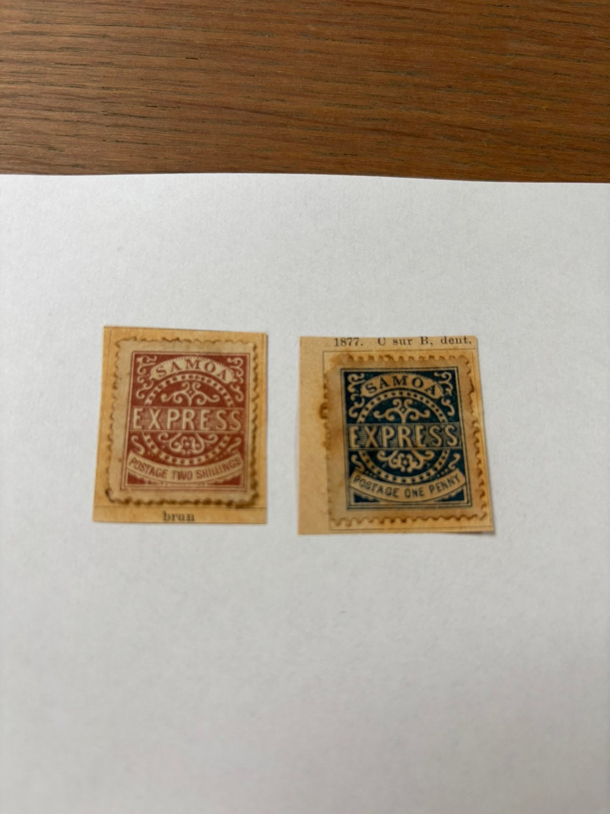Oude postzegels Samoa, Enlèvement ou Envoi