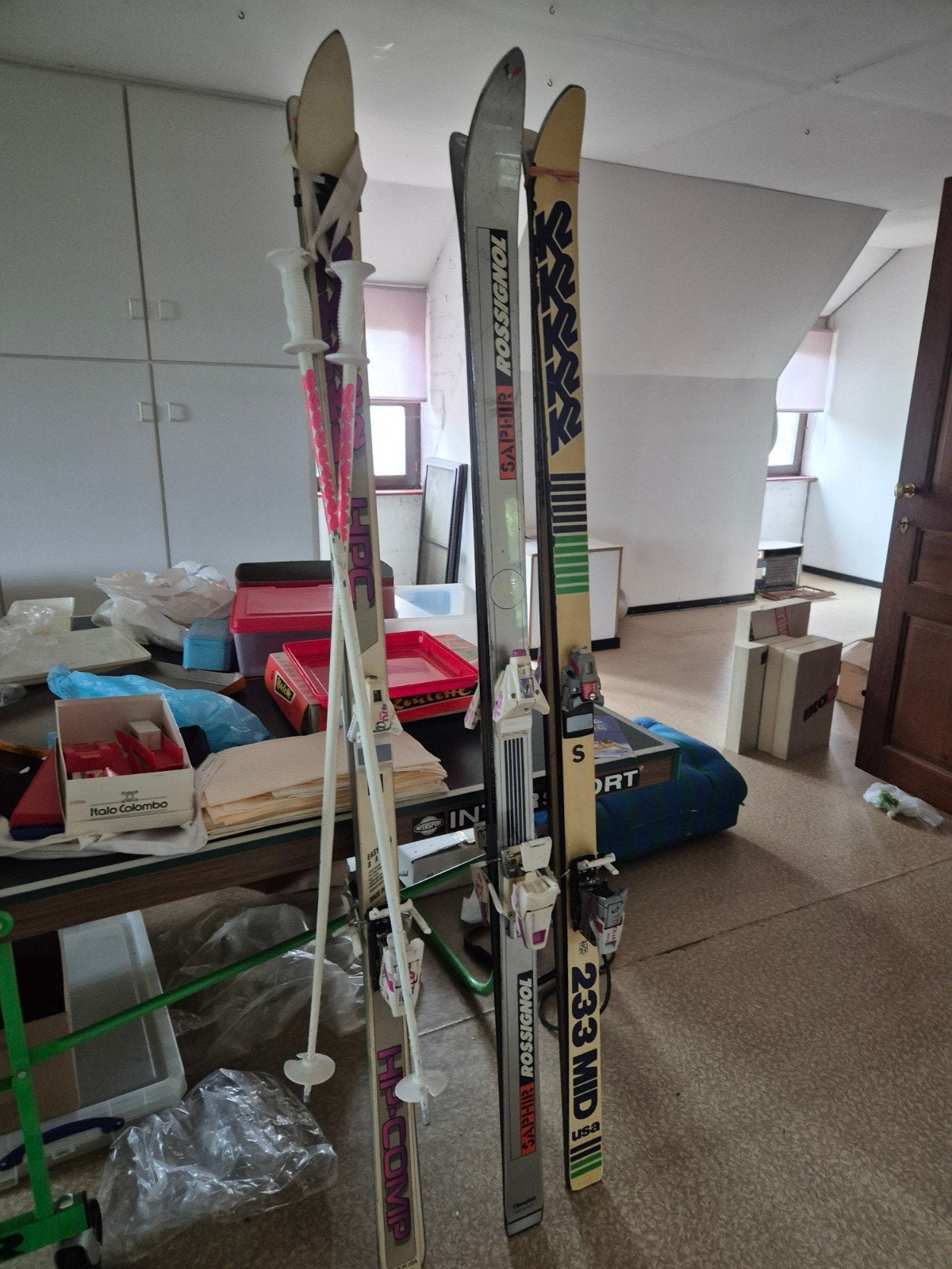 Lot met 3 paar oude ski´s, Ophalen, Ski