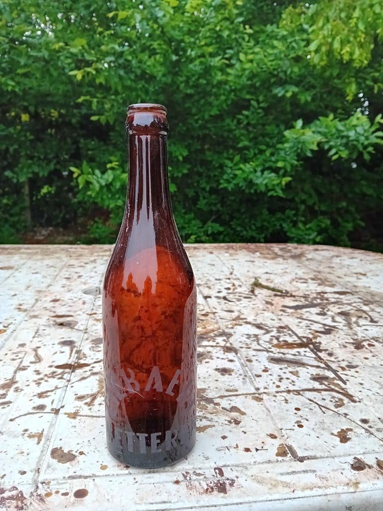 Oude vintage bierfles brouwerij Liebaert Wetteren, Ophalen of Verzenden