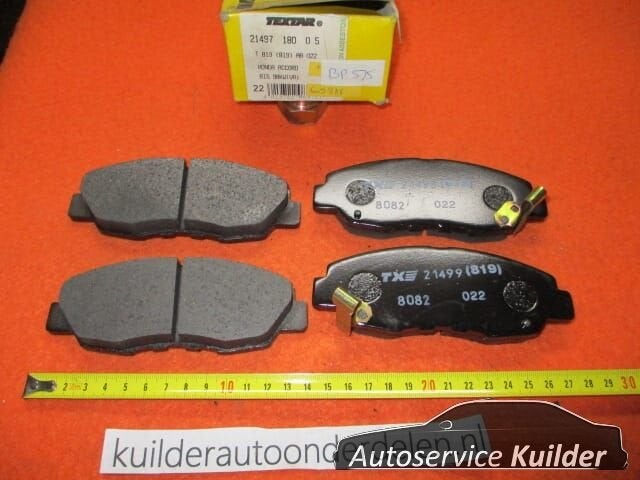 Remblokken voorzijde Honda Accord CB Textar 21497180  BP575, Neuf, Honda, -, -